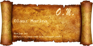 Olasz Marina névjegykártya